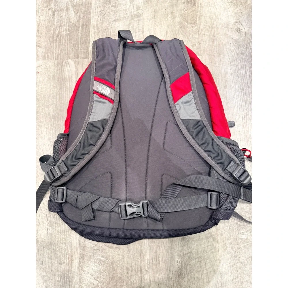 The North Face Jester Backpack Red Charcoal Grey School Hiking Bag